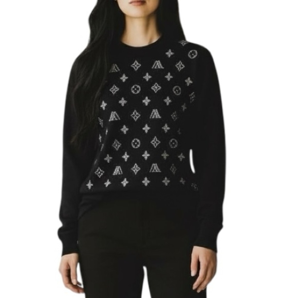 Designer Black and Silver Patterned Sweater